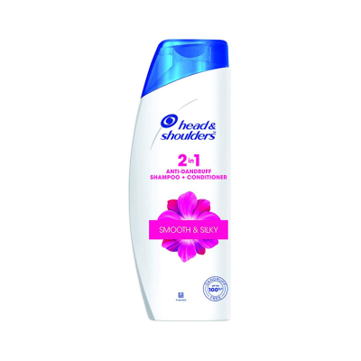 Head & Shoulders 2-in-1 Smooth & Silky Anti-Dandruff Shampoo 400ml made in USA| Soft & Silky Hair Care