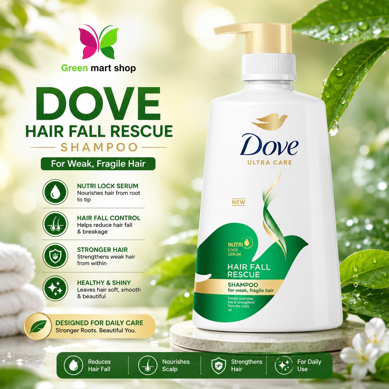 Dove Hair Fall Rescue Shampoo 650ml Imported from Thailand | Daily Use